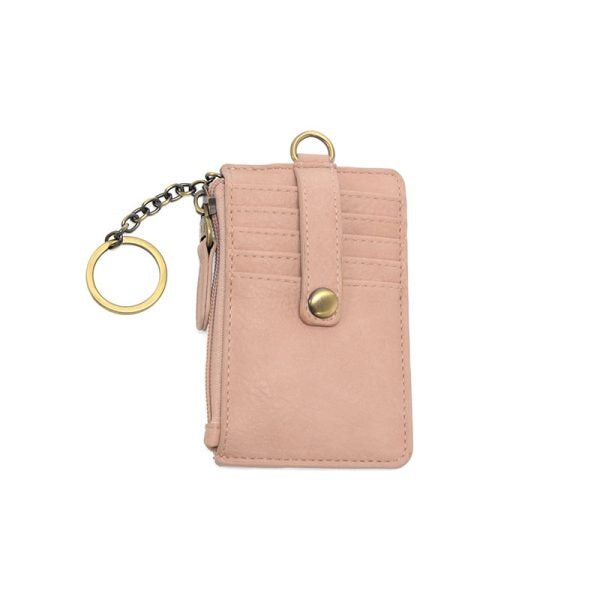 Joy Susan Dolly Small Card Wallet with Keyring - Blush
