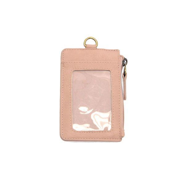 Joy Susan Dolly Small Card Wallet with Keyring - Blush