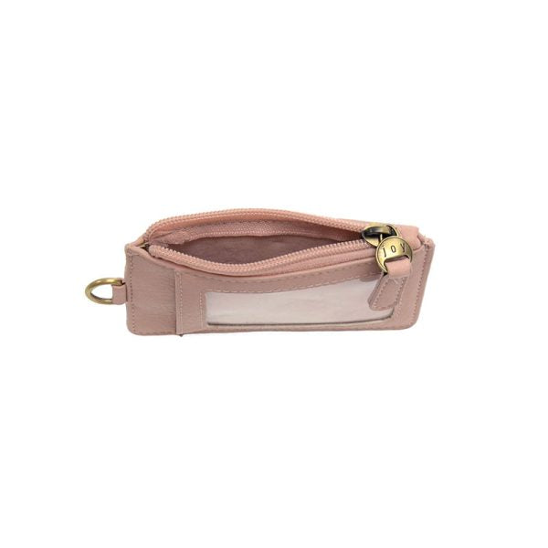 Joy Susan Dolly Small Card Wallet with Keyring - Blush