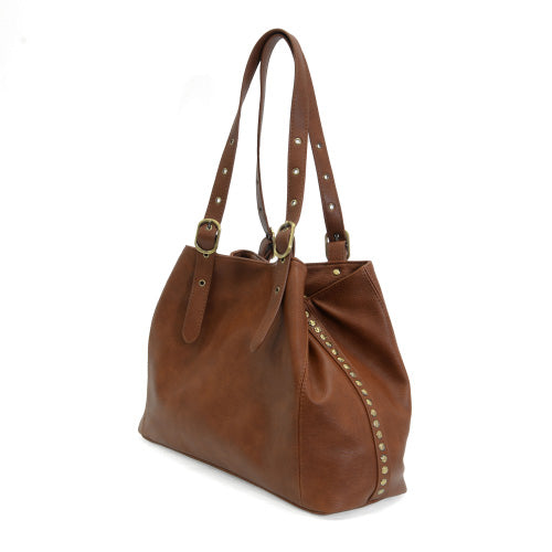 Joy Susan Shelby Studded Tote Bag - Saddle
