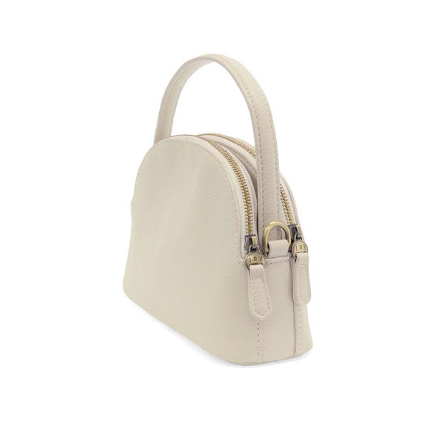 Joy Susan Larissa Double Zip Dome Crossbody - Dove