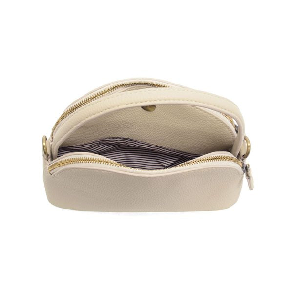 Joy Susan Larissa Double Zip Dome Crossbody - Dove