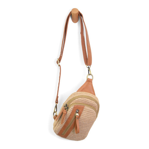Joy Susan Skyler Sling Bag - Natural Straw