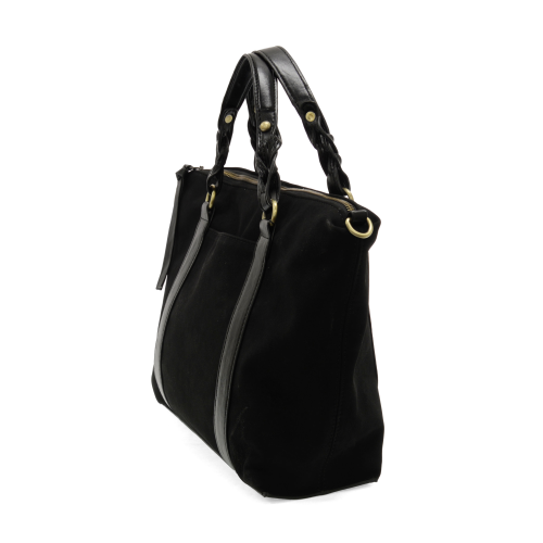 Joy Susan Mabel Faux Suede Tote - Black