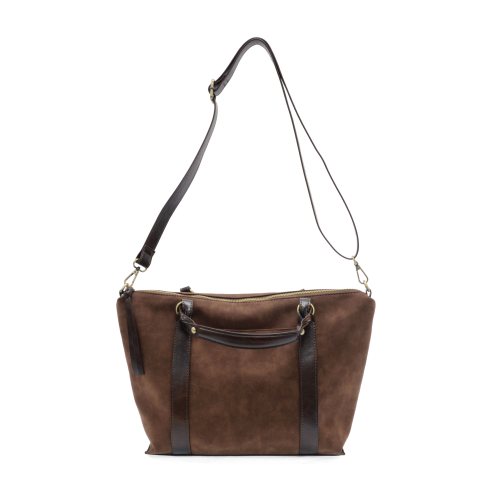 Joy Susan Mabel Faux Suede Tote - Pecan