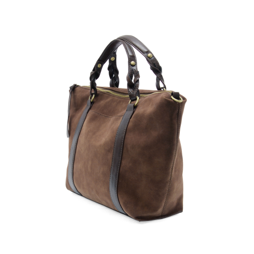 Joy Susan Mabel Faux Suede Tote - Pecan
