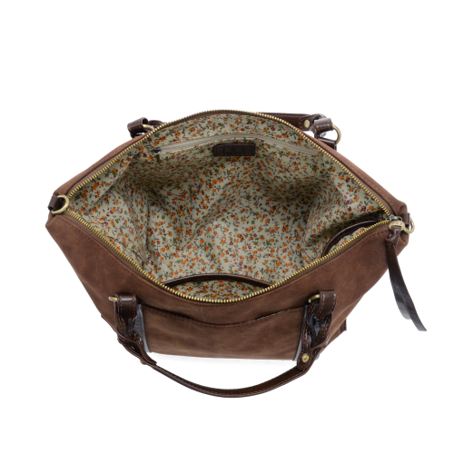 Joy Susan Mabel Faux Suede Tote - Pecan