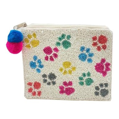 La Chic Beaded Pouch - Paw