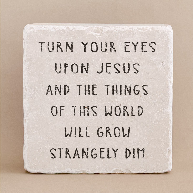Twelve Stone Art Colossians 3:1-4 Scripture Stone (2 x 2 x 1")