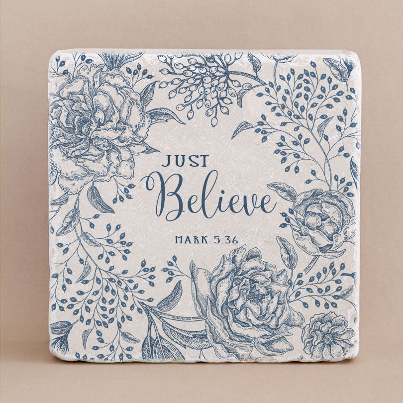 Twelve Stone Art Mark 5:36 Scripture Stone (2 x 2 x ⅜") Magnetic