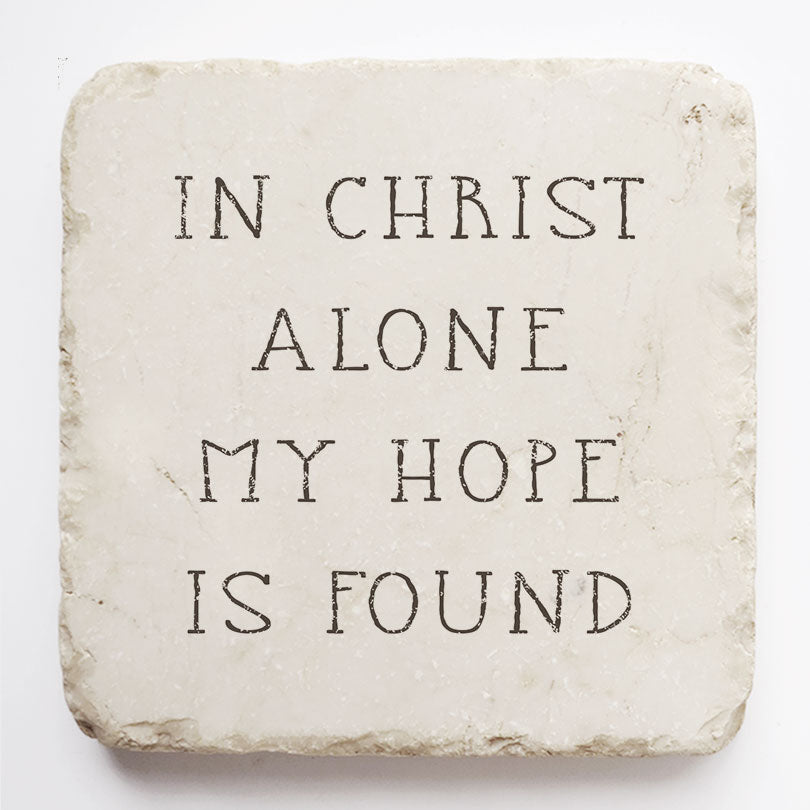 Twelve Stone Art In Christ Alone My Hope is Found Scripture Stone (2 x 2 x 1")