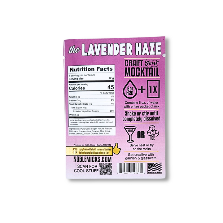 Noble Mick's Lavender Haze Mocktail - Single Serve