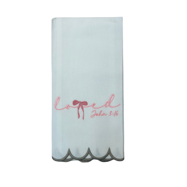 Hanging By A Thread Towel - Loved John 3:13