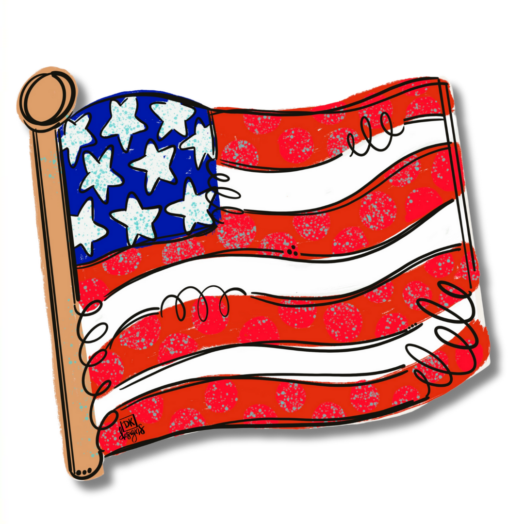 DK US Flag Pole Mini