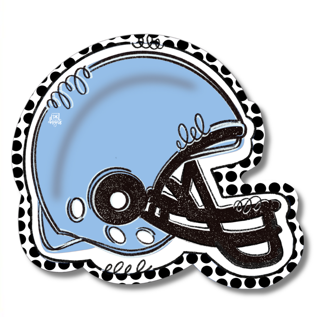 DK Powder Blue and White FB Helmet Mini