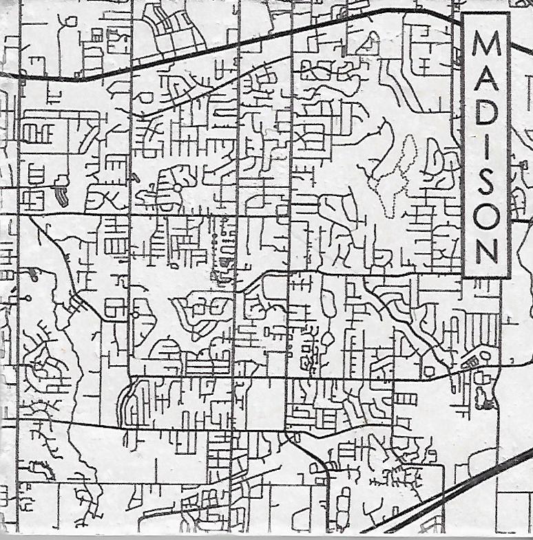Tipsy Coasters Madison City Streets Map Coaster