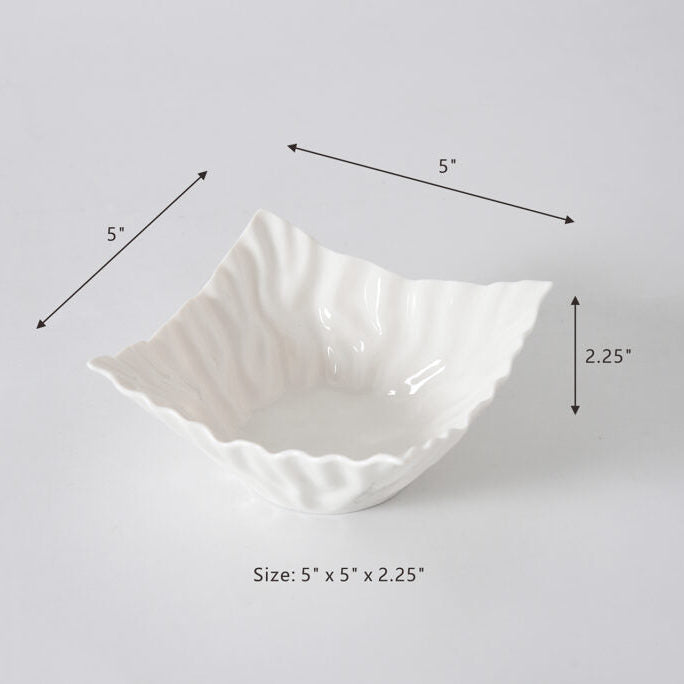Pampa Bay Mascali Bianca Square Snack Bowl - White