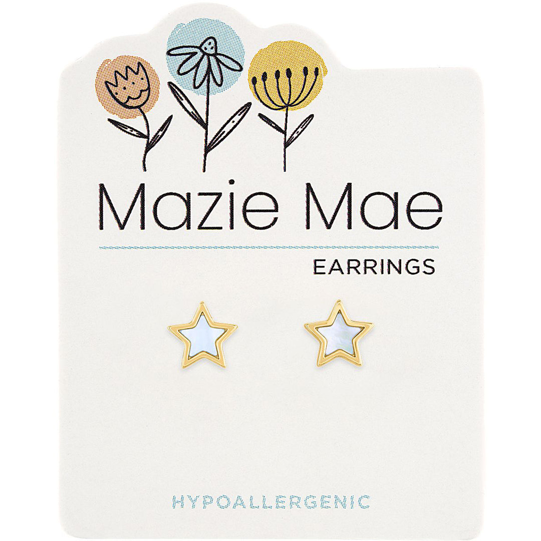Mazie Mae Mother of Pearl Star Stud Earrings