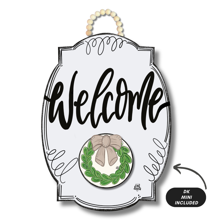 DK Stripe Bloom "Welcome" Hanger + Mini