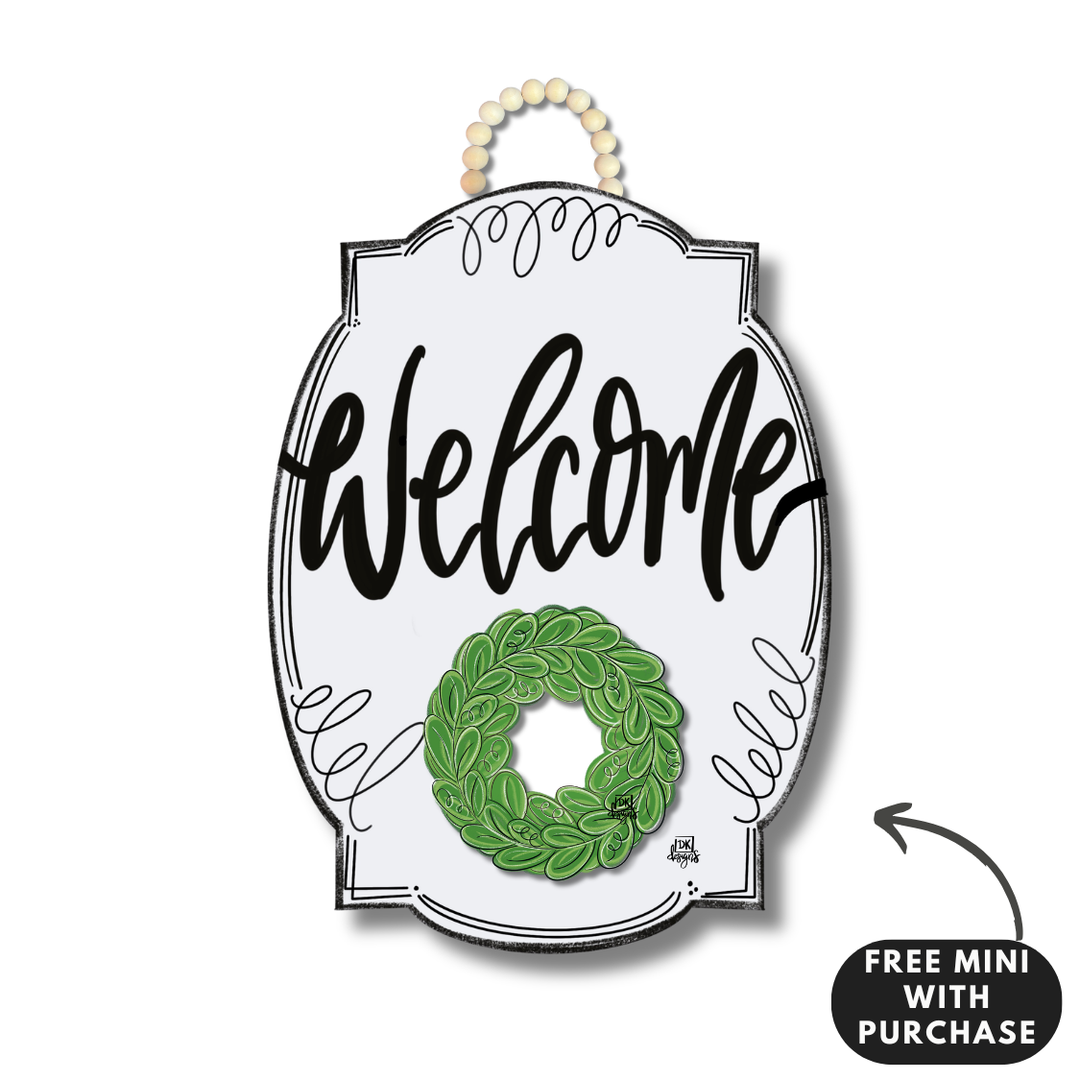 DK Stripe Bloom "Welcome" Hanger + Mini