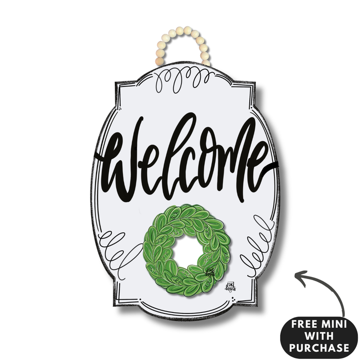 DK Stripe Bloom "Welcome" Hanger + Mini