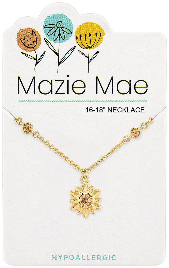 Mazie Mae Gold Sunflower Necklace