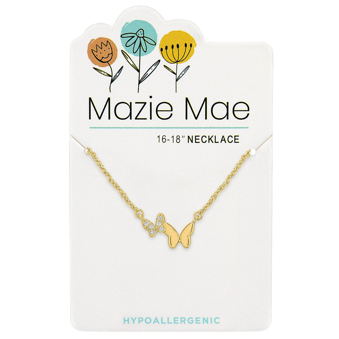 Mazie Mae Gold Duo Butterfly Necklace