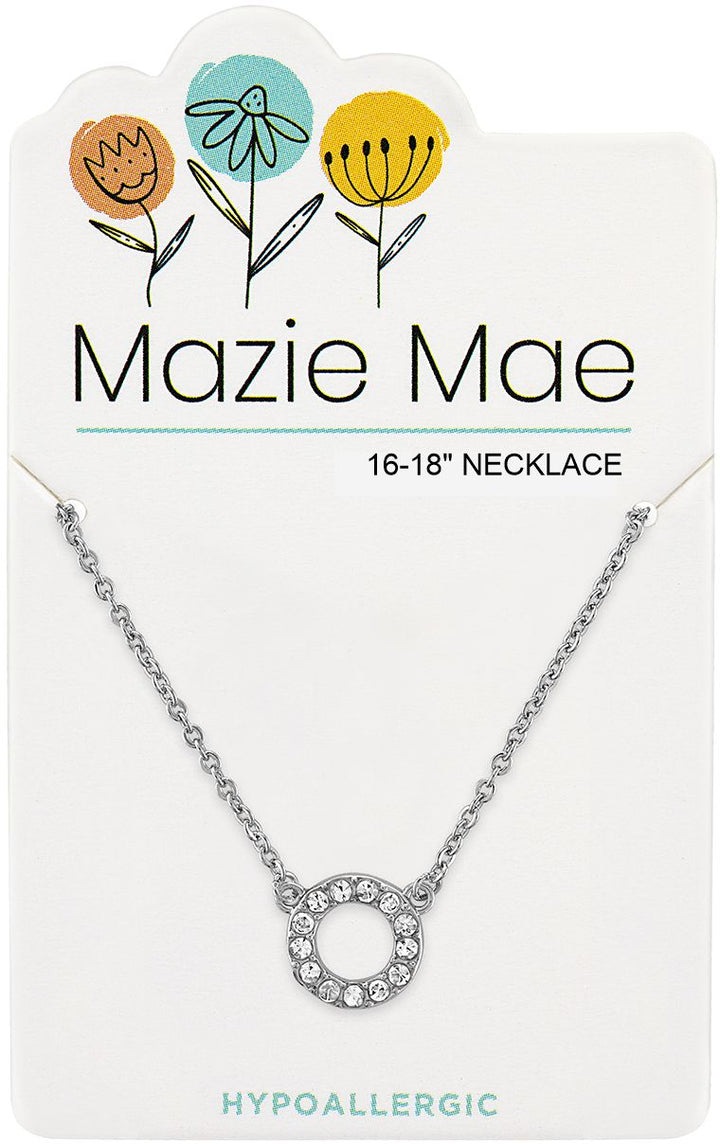 Mazie Mae Silver CZ Open Circle Necklace