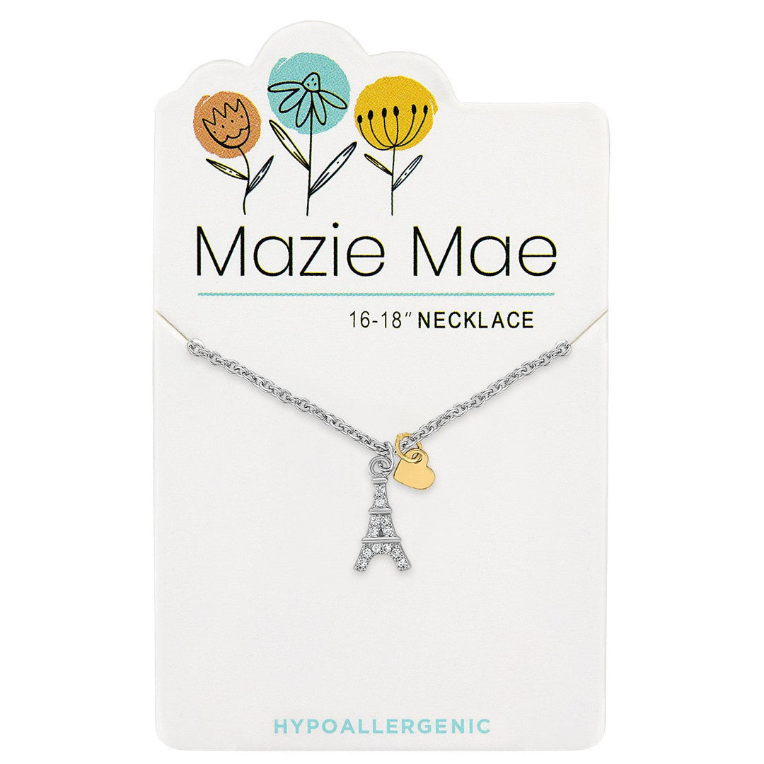 Mazie Mae Silver Eiffel Tower Necklace