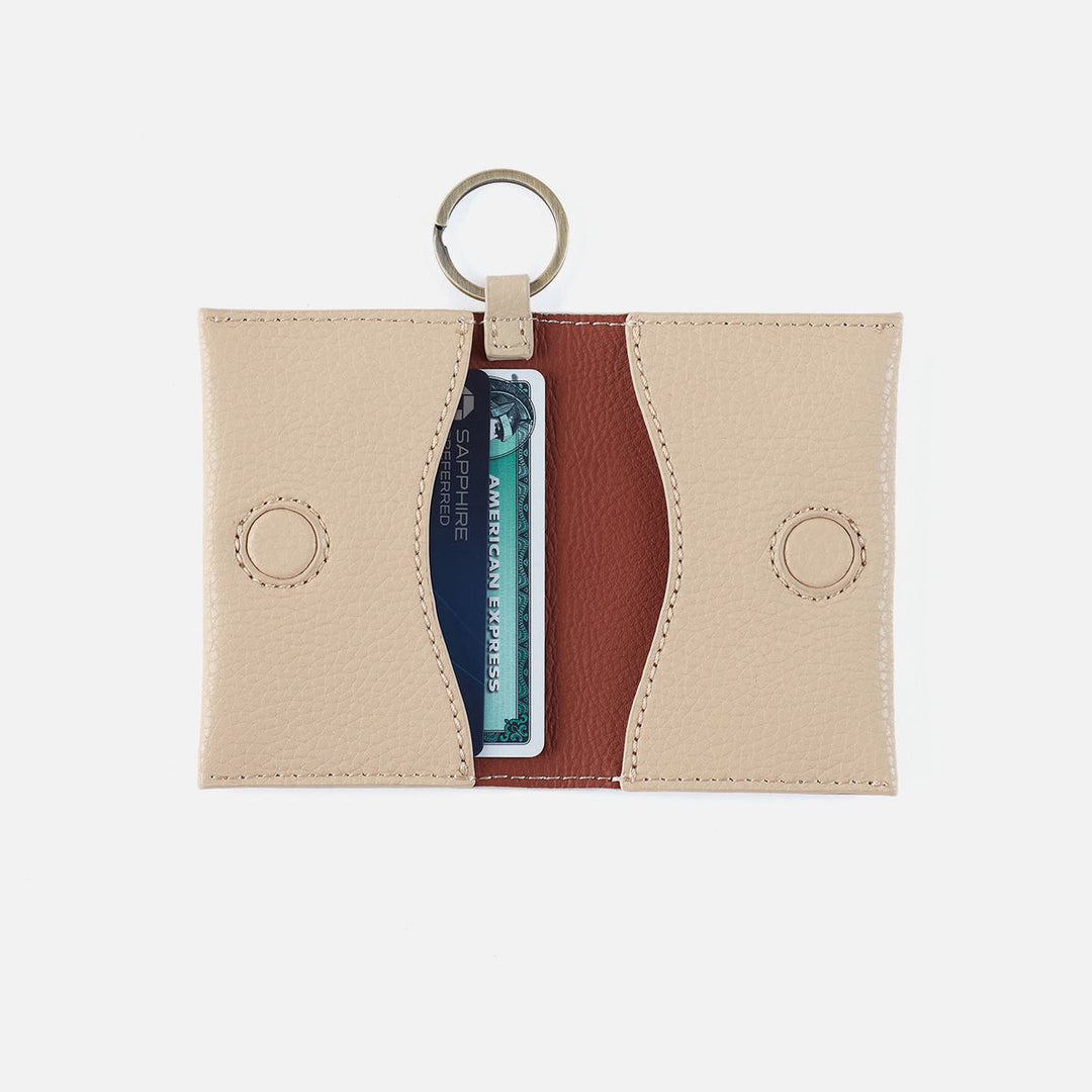 Hobo Vida Card Case - Almond Micro Pebbled Leather