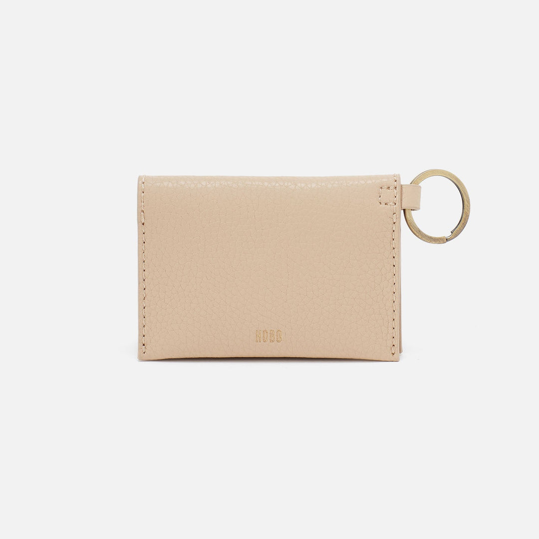 Hobo Vida Card Case - Almond Micro Pebbled Leather