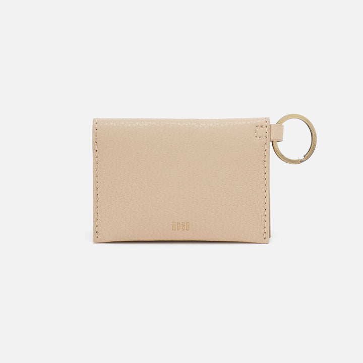 Hobo Vida Card Case - Almond Micro Pebbled Leather