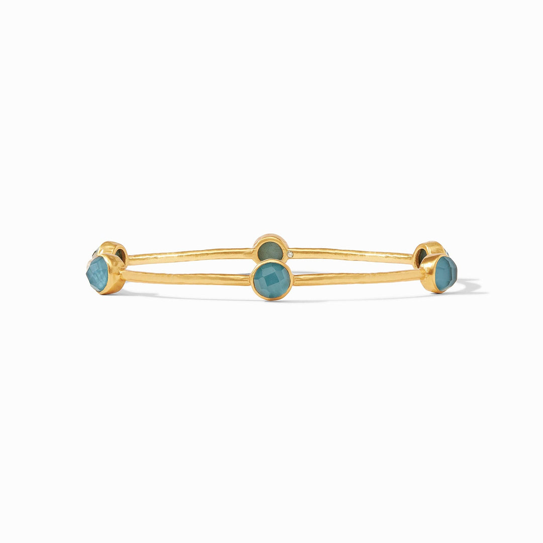 Julie Vos Milano Luxe Bangle - Iridescent Peacock Blue/Medium