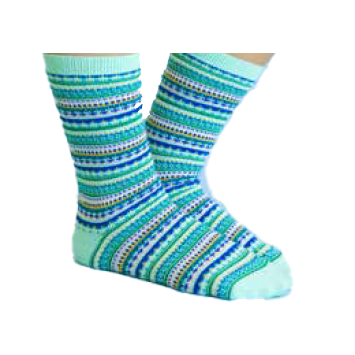 World's Softest Socks Weekend Boho Crew - Mint Stripe