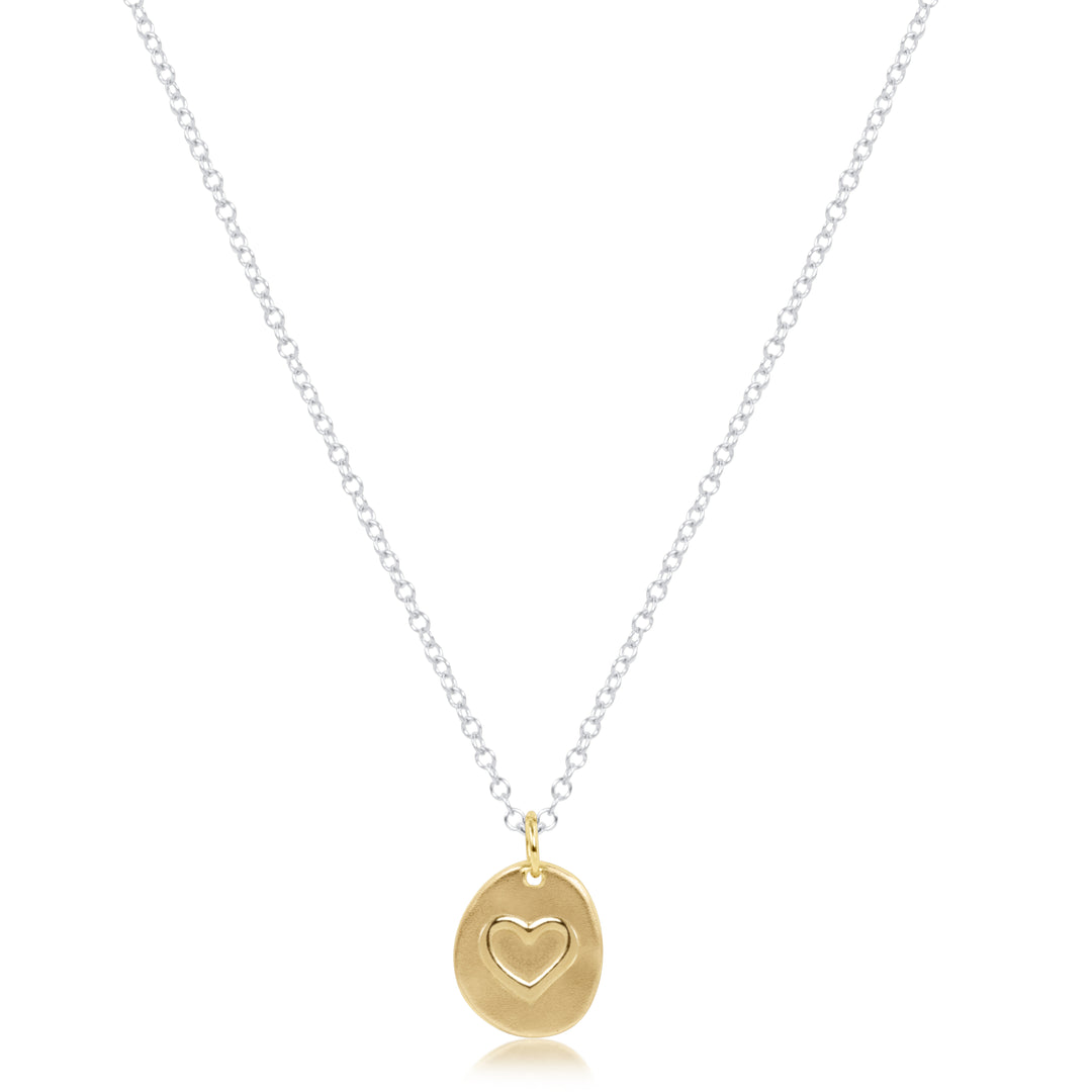 enewton 16" Necklace Sterling Mixed Metal - Inspire Love Small Gold Charm