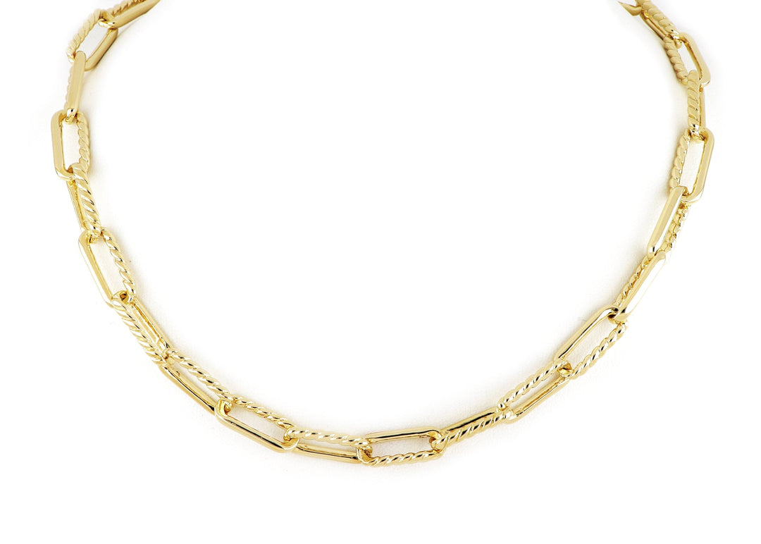 John Medeiros Diamante JM Large Link Necklace - 18.5" Gold