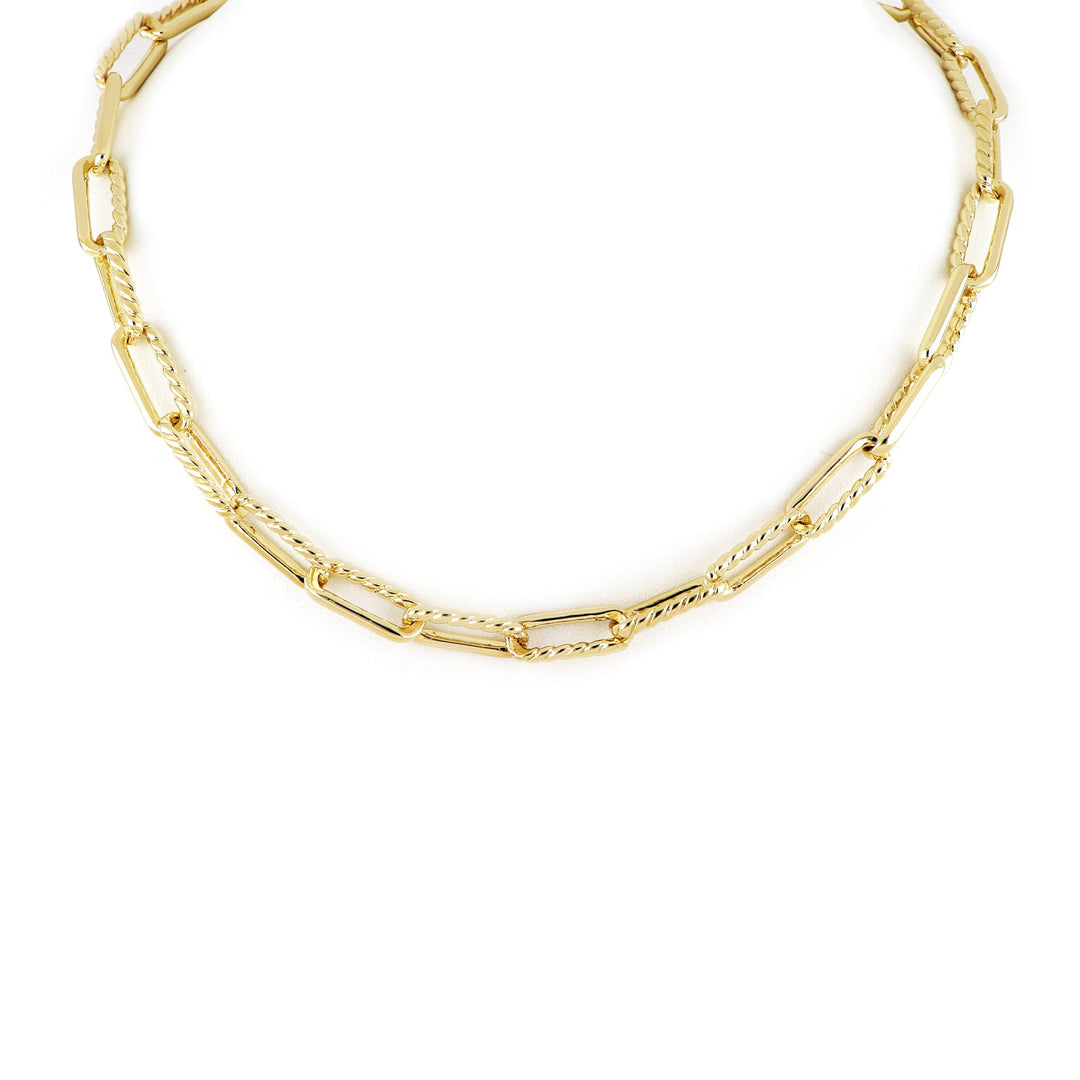 John Medeiros Diamante JM Large Link Necklace - 18.5" Gold