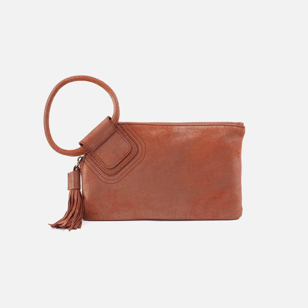 Hobo Sable Wristlet - Patina Metallic Leather