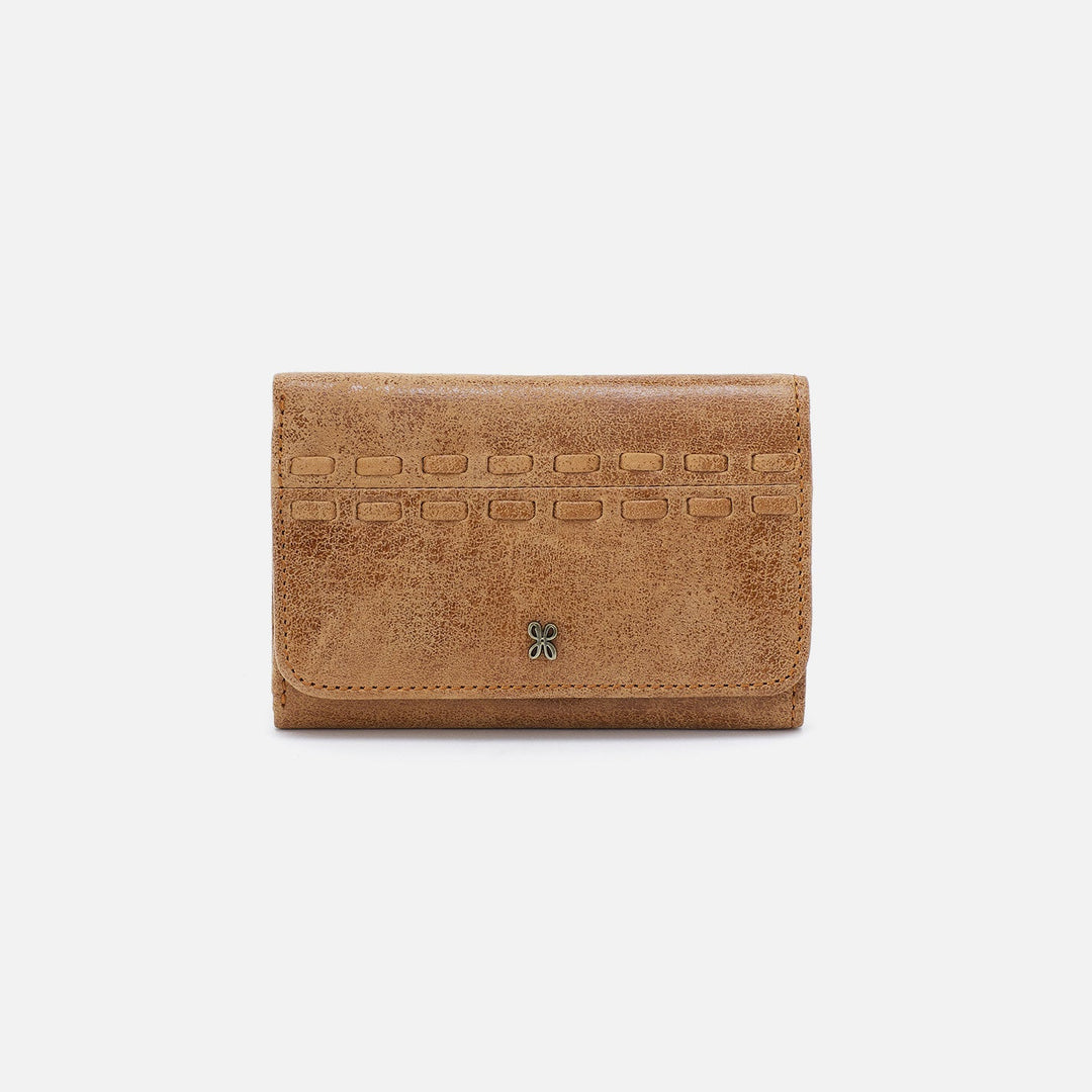 Hobo Jill Trifold Wallet - Whiskey Buffed Leather