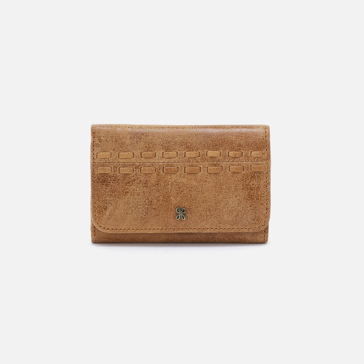 Hobo Jill Trifold Wallet - Whiskey Buffed Leather