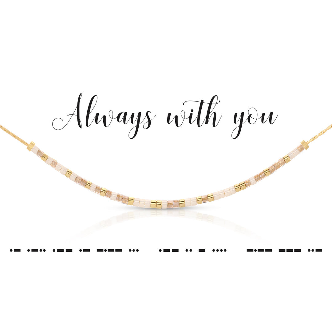 Dot & Dash Morse Code Necklace - Always with You