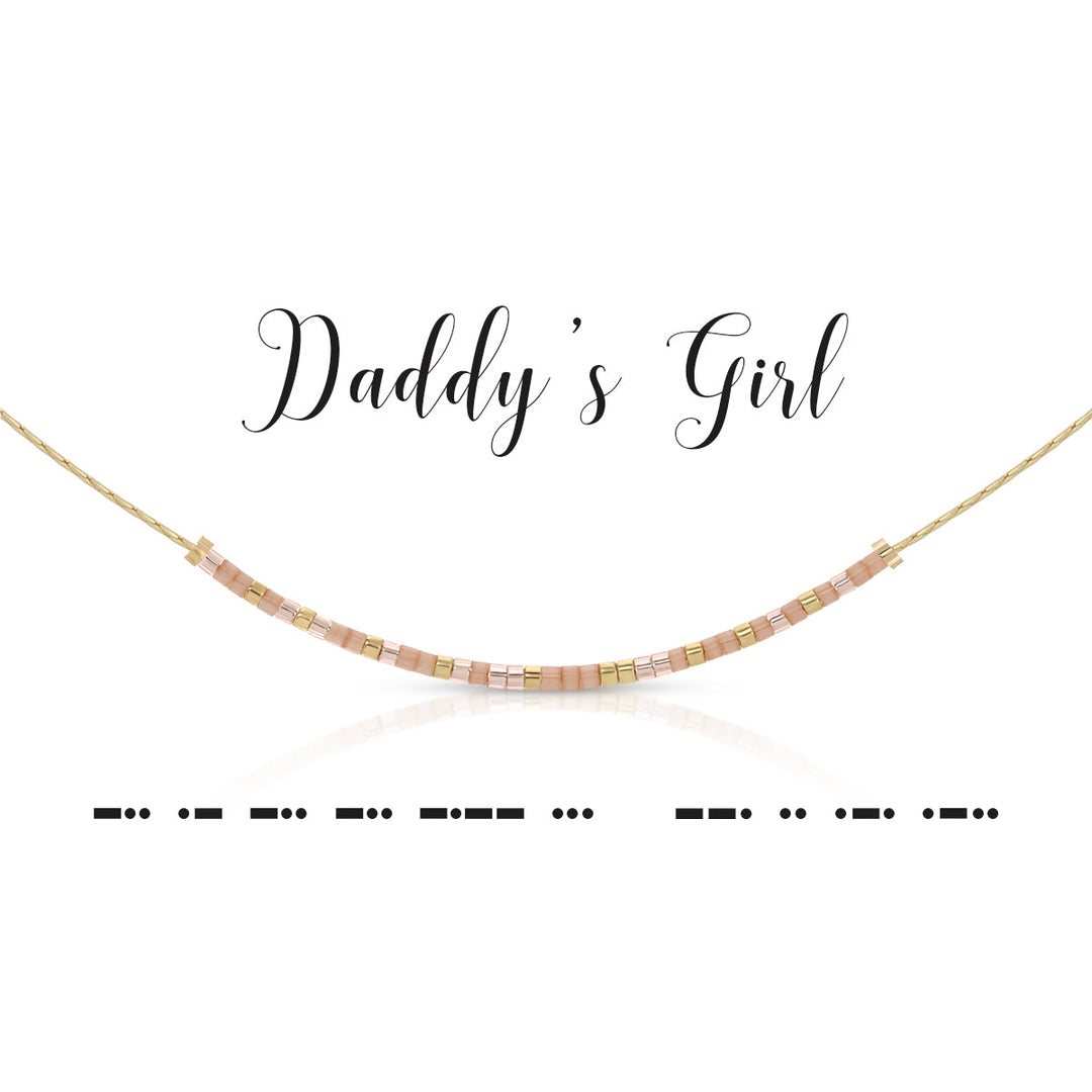 Dot & Dash Morse Code Necklace - Daddy's Girl