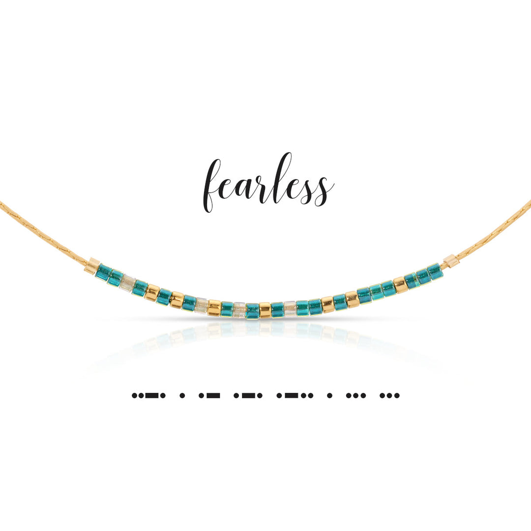 Dot & Dash Morse Code Necklace - Fearless