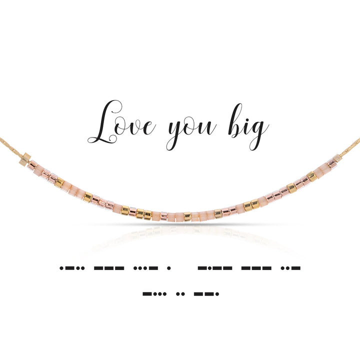 Dot & Dash Morse Code Necklace - Love You Big