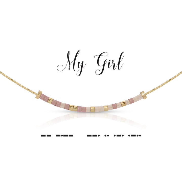 Dot & Dash Morse Code Necklace - My Girl