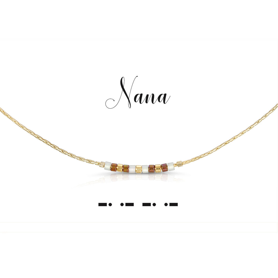 Dot & Dash Morse Code Necklace - Nana