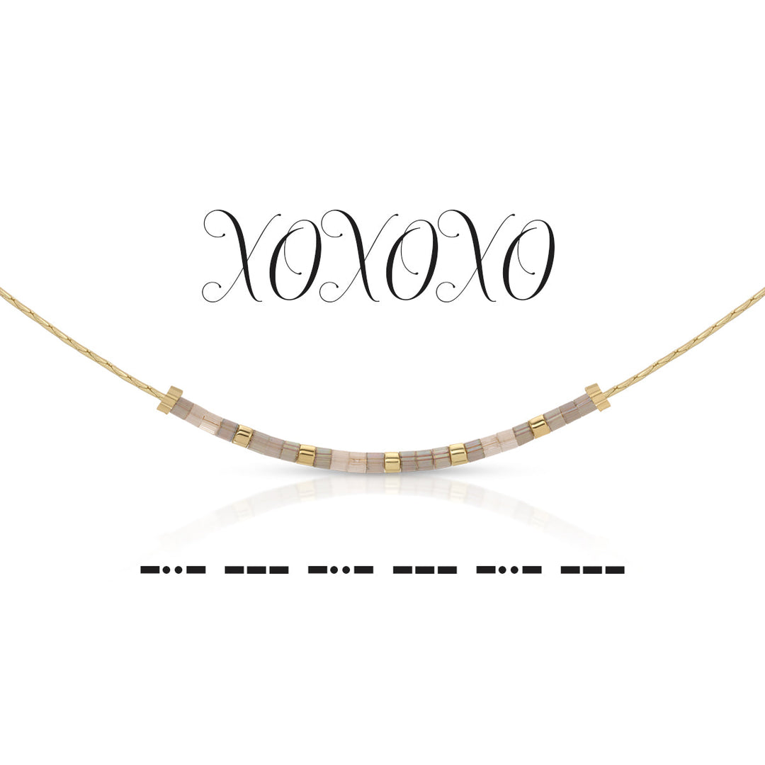 Dot & Dash Morse Code Necklace - XOXOXO