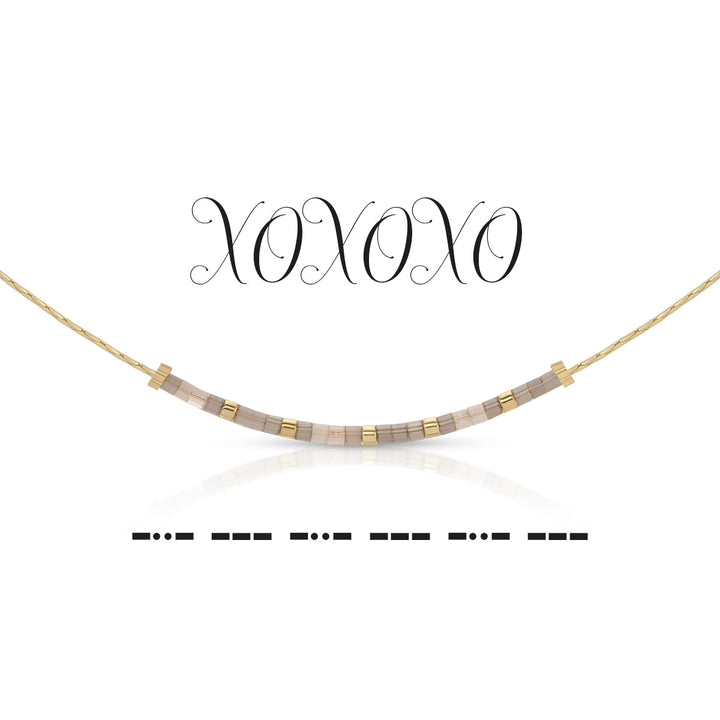 Dot & Dash Morse Code Necklace - XOXOXO