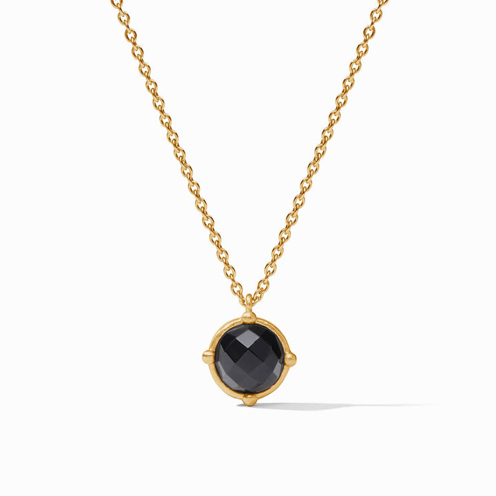 Julie Vos Honeybee Solitaire Necklace - Obsidian Black