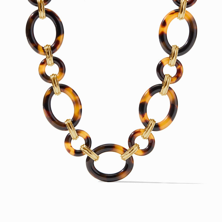 Julie Vos Madison Link Necklace - Tortoiseshell